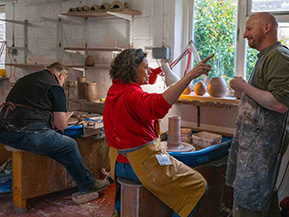 Workshops at Wobage - images of past students, previous workshops and setting